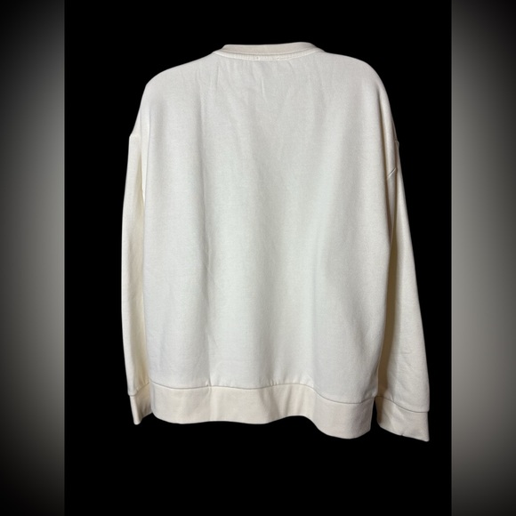 NWT J. Crew Factory Button Shoulder Pullover Women’s XL Cream Heritage - Picture 4 of 13